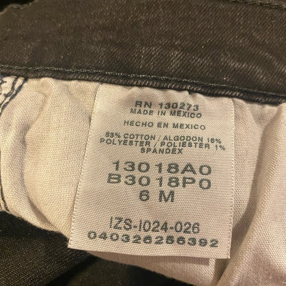 Riders by Lee Classic Fit Jeans Size 6m Mid Rise Straight Leg Black Women's - Picture 5 of 6